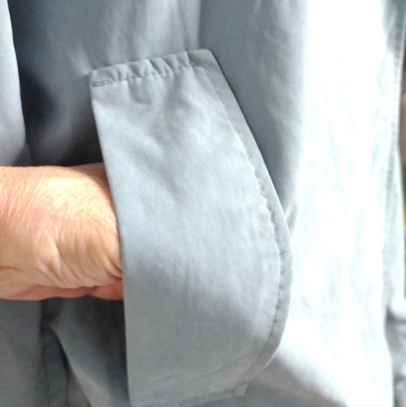 Vero Moda 3/4 length lightweight lined Coat light blue belted waist size L NWOT - Picture 4 of 12